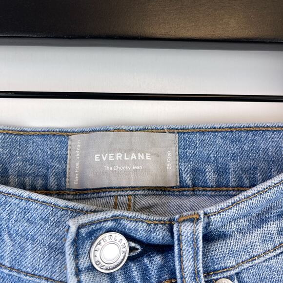 Everlane Size 25 Crop The Cheeky Jean Mid-Rise 26” Skinny - Picture 4 of 10